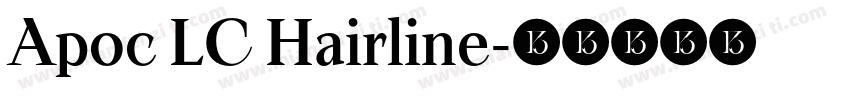 Apoc LC Hairline字体转换